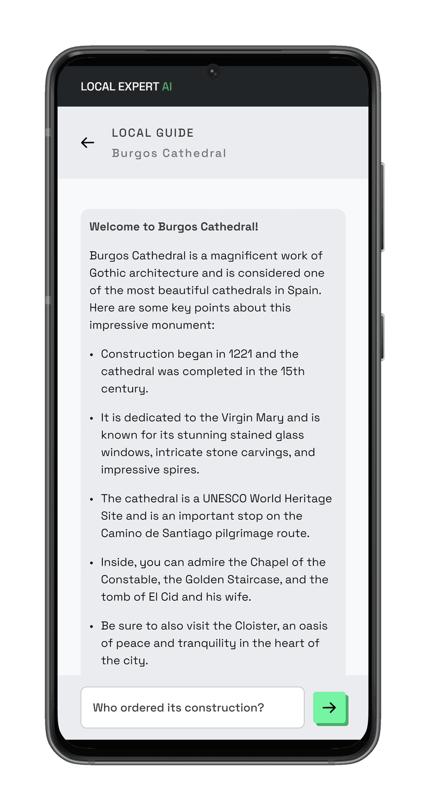 Chat page mockup